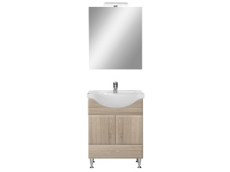 Bianca Prime 65 komplett fürdőszobabútor, sonoma tölgy színben