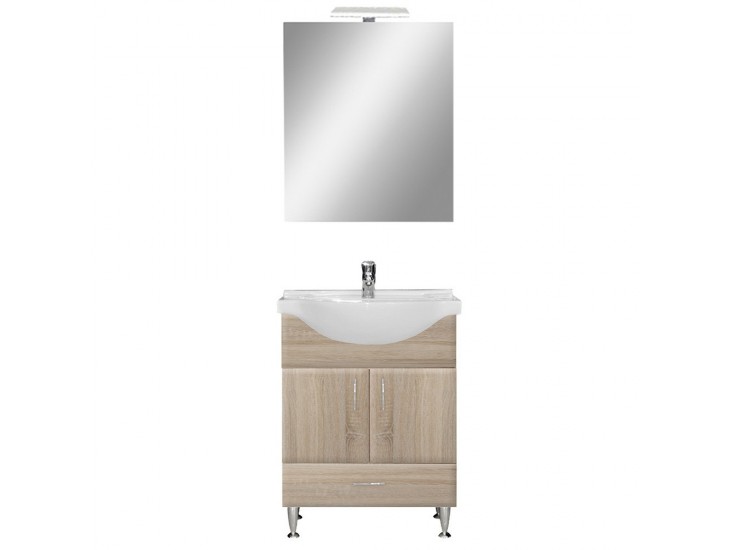 Bianca Prime 65 komplett fürdőszobabútor, sonoma tölgy színben