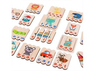 Angol tanuló puzzle oktató fajáték