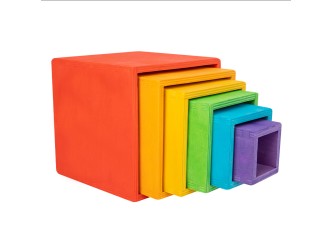 Szivárvány dobozos Montessori fajáték