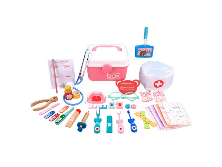 Fogorvosi fajáték 38 kiegészítővel rózsaszín