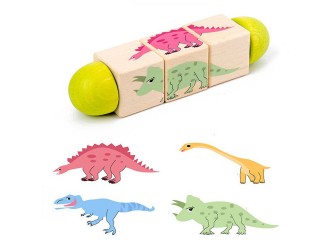 Állatos mini kirakós hengerek Montessori fajáték