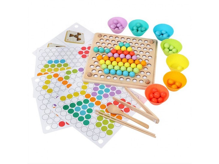 Golyó mozaik kirakó Montessori fajáték