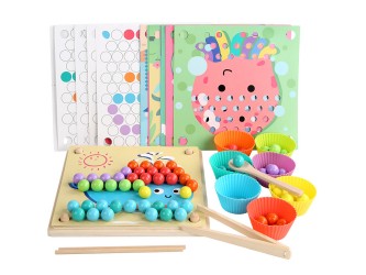 Képkirakó golyókkal Montessori fajáték