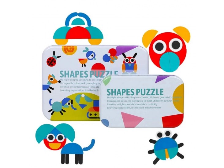 Logikai alak kirakó Montessori fajáték