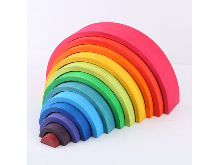 Szivárványépítő Montessori fajáték