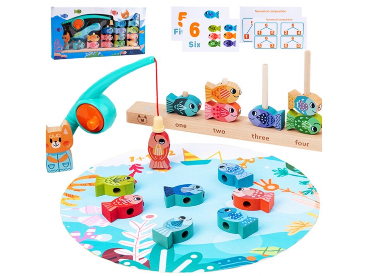 Mágneses horgász fajáték, számok tanulásához