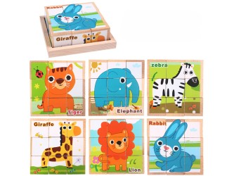 Fakocka puzzle, kirakós fajáték