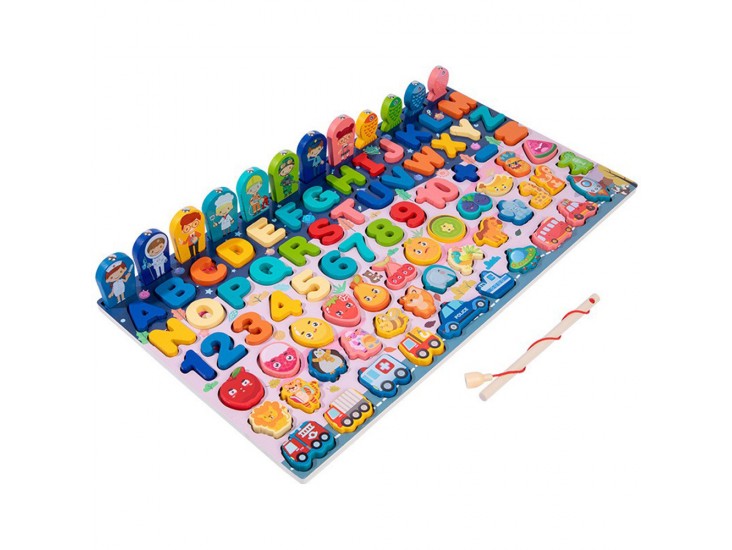 6 az 1-ben formabeillesztő és oktató Montessori fajáték