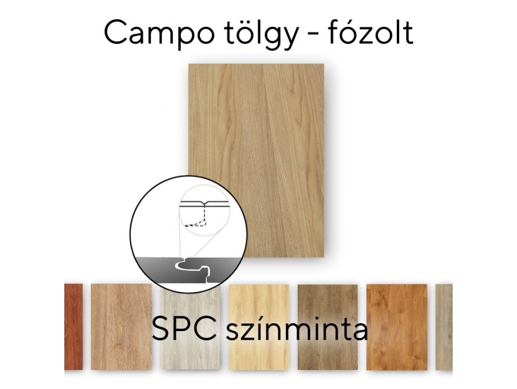 Leziter Campo tölgy Vinyl SPC fózolt padló minta/db