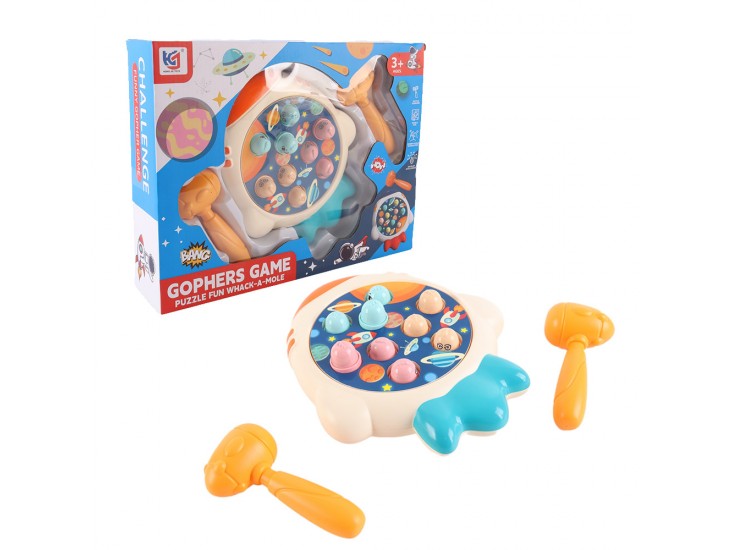 Bolygó hajsza ügyességi társasjáték kalapácsokkal Whack-A-Mole