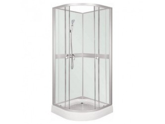 CLASSIC 80 WHITE hátfalas zuhanykabin tálcával, csapteleppel