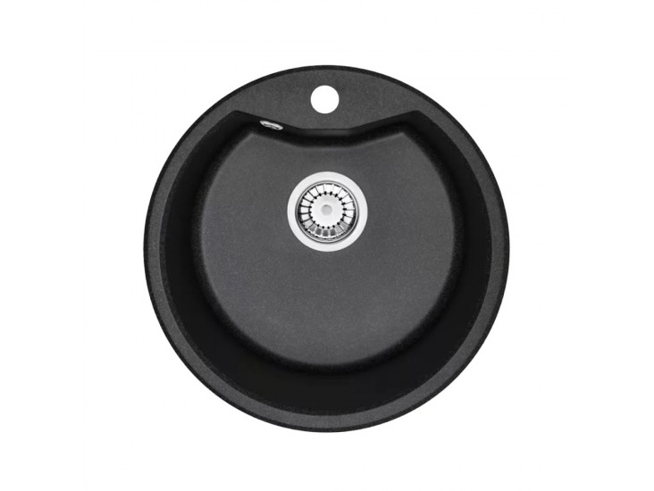 Dorin kerek egy medencés gránit mosogató fekete