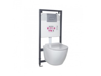 Delos Chrome falba építhető WC tartály szett