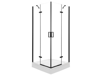 Flow Black szögletes nyílóajtós zuhanykabin 90 cm