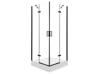Flow Black szögletes nyílóajtós zuhanykabin 80 cm