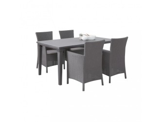 Futura 4+1 kerti bútor garnitúra grafit színben