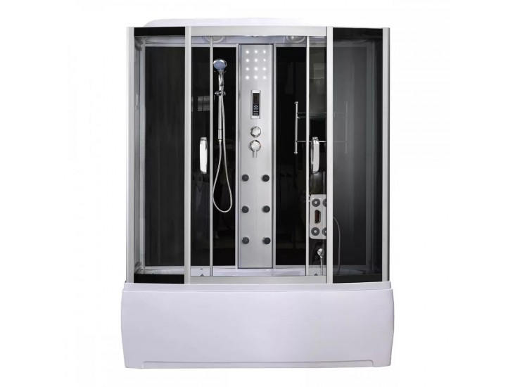 Emilia 170 Hidromasszázs Kádkabin elektronikával Black