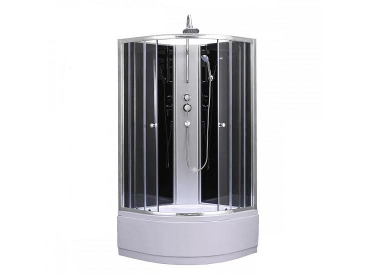 Karolino 90 black mélytálcás zuhanykabin