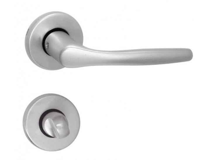 Alu F1 rozettás WC záras kilincs