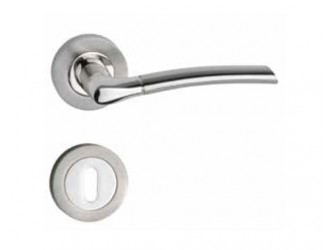 Króm-inox körrozettás BB kilincs