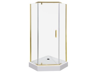 Kora 90 Gold szögletes nyílóajtós zuhanykabin