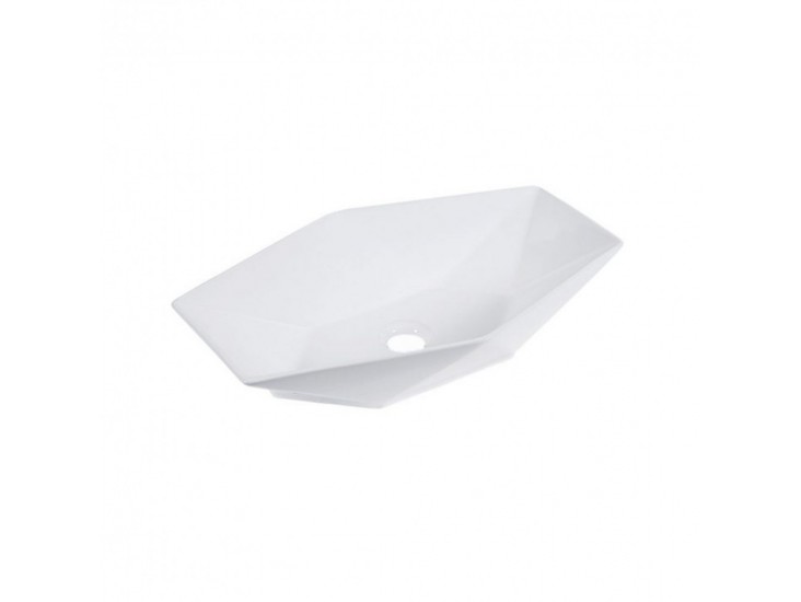 KR-570 kerámia design mosdó, 57,5x36,5x12,5cm, matt fehér