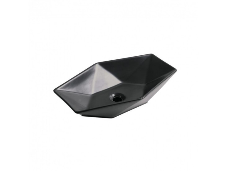 KR-570 kerámia design mosdó, 57,5x36,5x12,5cm, matt fekete