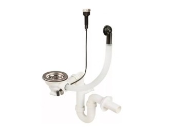 Szifon 1 medencés mosogatóhoz automata leeresztővel