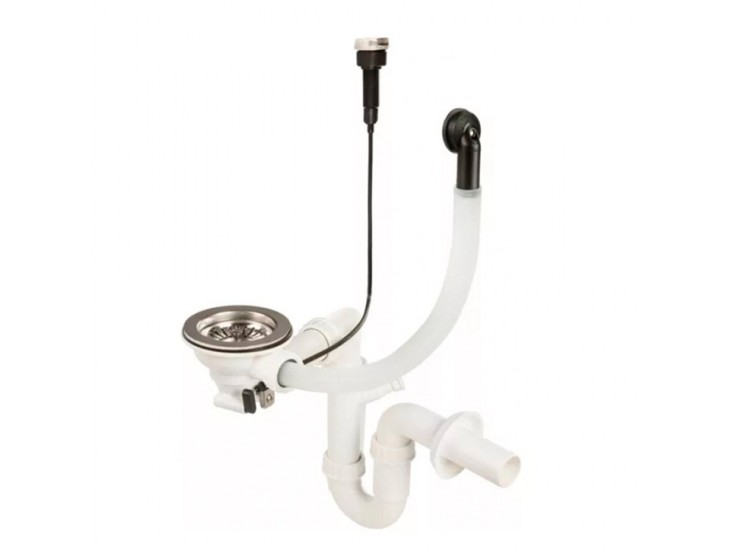 Szifon 1 medencés mosogatóhoz automata leeresztővel