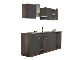 Yorki 210 konyhabútor yorki tölgy korpusz,selyemfényű antracit fronttal