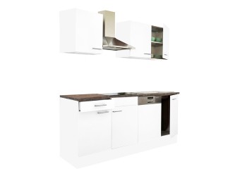 Yorki 220 konyhabútor fehér korpusz,selyemfényű fehér fronttal