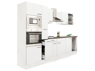 Yorki 300 konyhabútor fehér korpusz,selyemfényű fehér fronttal