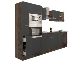 Yorki 300 konyhabútor yorki tölgy korpusz,selyemfényű antracit fronttal