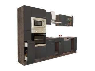 Yorki 310 konyhabútor yorki tölgy korpusz,selyemfényű antracit fronttal