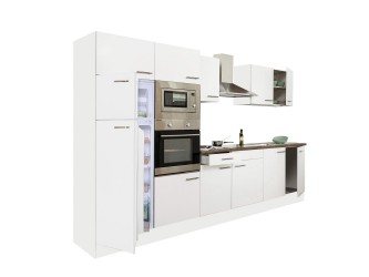 Yorki 330 konyhabútor fehér korpusz,selyemfényű fehér fronttal