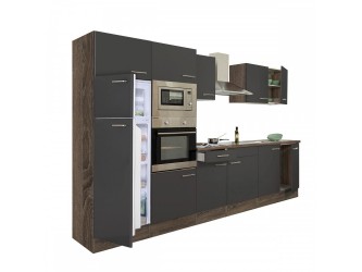 Yorki 330 konyhabútor yorki tölgy korpusz,selyemfényű antracit fronttal