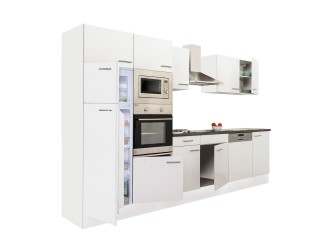 Yorki 340 konyhabútor fehér korpusz,selyemfényű fehér fronttal