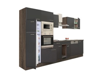 Yorki 340 konyhabútor yorki tölgy korpusz,selyemfényű antracit fronttal