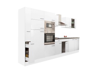 Yorki 360 konyhabútor fehér korpusz,selyemfényű fehér fronttal