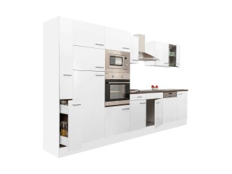 Yorki 370 konyhabútor fehér korpusz,selyemfényű fehér fronttal