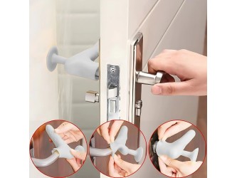 Ajtóütköző kilincsre szürke