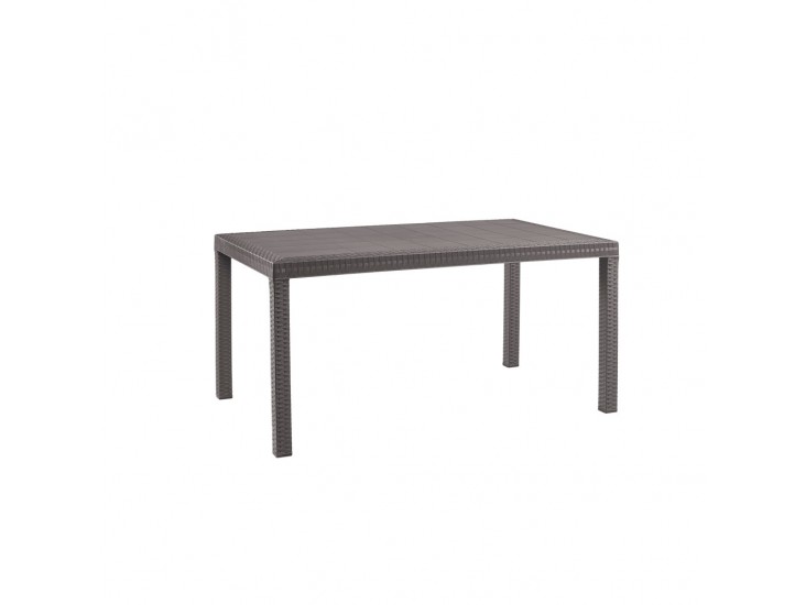 Hella műanyag kerti asztal cappuccino