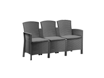 Lima 3 üléses kerti kanapé grafit