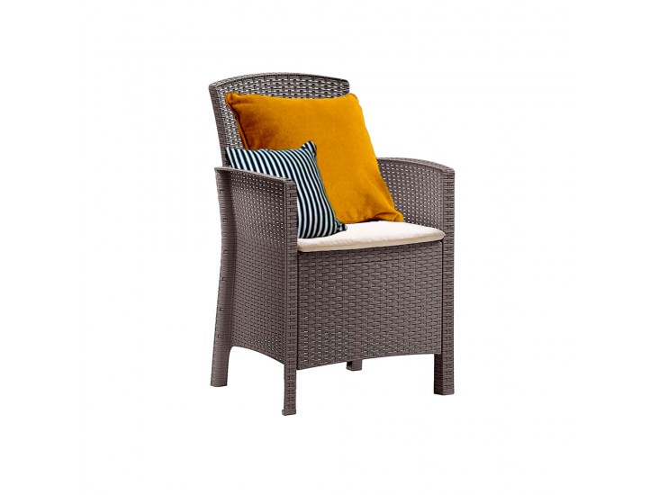 Lima műrattan karfás szék cappuccino