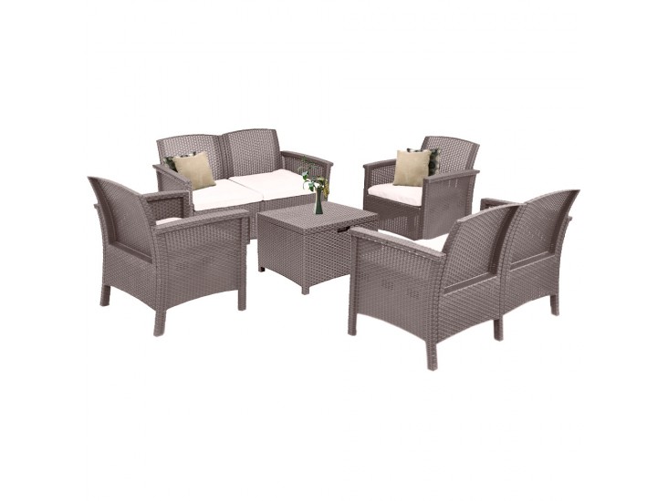 Venus Big 6 személyes kerti bútor garnitúra cappuccino