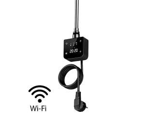 Wifi-s fűtőpatron törölközőszárító radiátorhoz digitális hőfokszabályozóval 400W fekete