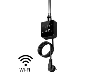 Wifi-s fűtőpatron törölközőszárító radiátorhoz digitális hőfokszabályozóval 600W fekete