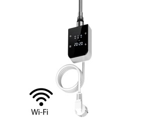 Wifi-s fűtőpatron törölközőszárító radiátorhoz digitális hőfokszabályozóval 800W fehér