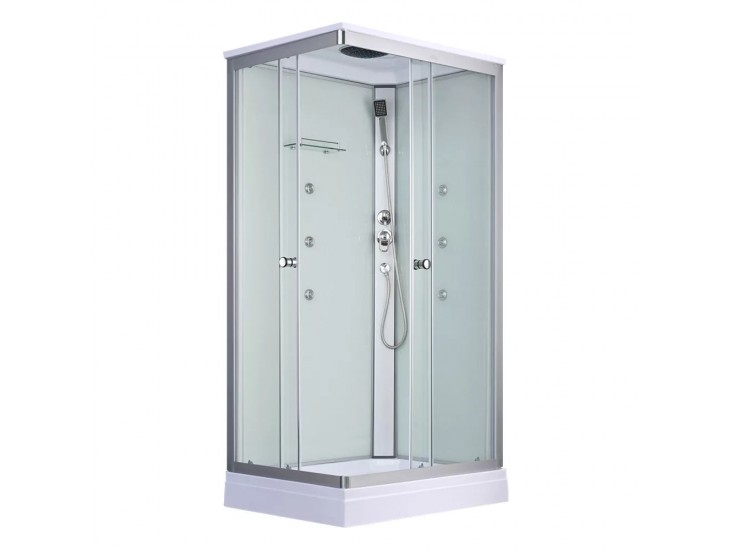 Valerie 80x120 cm szögletes hidromasszázs zuhanykabin